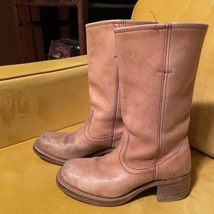 Frye Full-grain Veg-tan Leather Pull-on US9 Boots